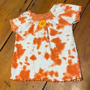 Vibrant Orange Tie-Dye Kids Tee